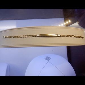 New 14k yellow gold  ID bracelet NEW